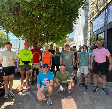 A group of runners