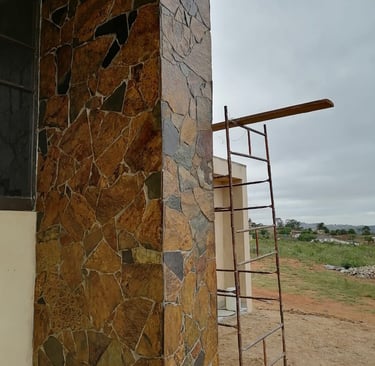 rustic crazy pave cladding