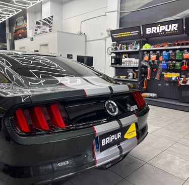 Tintado de lunas Ford Mustang en Madrid - Bripur.com