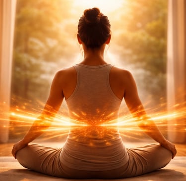 Jovem acorda sua energia com direção pela kapalabhati