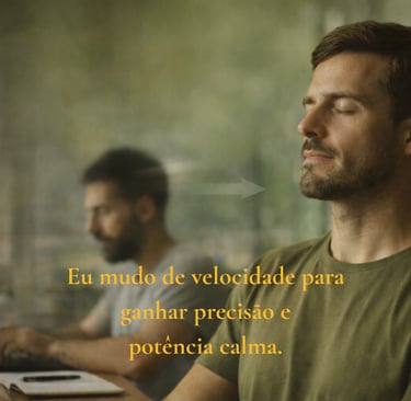 A respiração  4-8 em pausas do trabalho traz precisão e potência calma