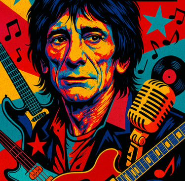 Un pincel con alma de rockstar: Además de su carrera en la música, Ronnie Wood es un pintor consumado cuyo trabajo ha sido e