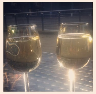 Two glasses of white wine