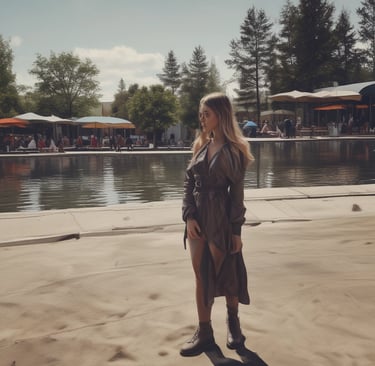 woman wearing black crew-neck shirt