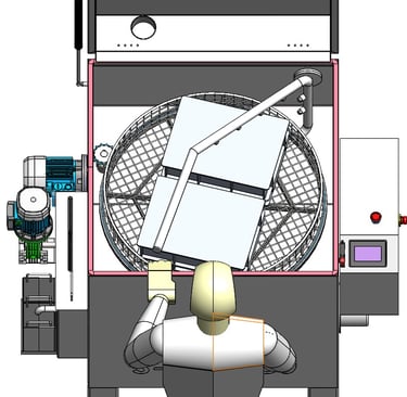 bin cleaning industrial washing machine compact