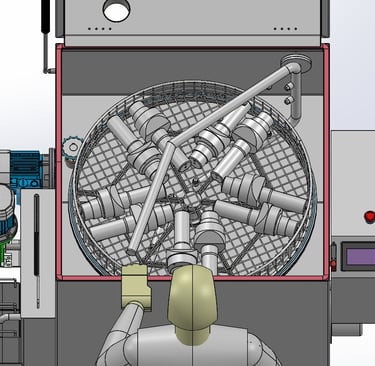 cam shaft cleaning industrial washing machine compact
