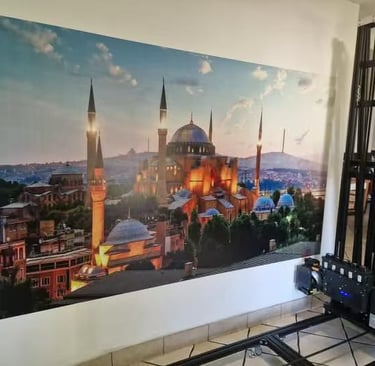 Mural digital personalizado em escritório moderno em Porto
