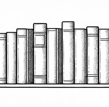 Books on a shelf