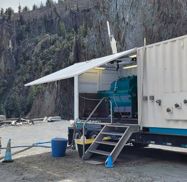 Avivid trailer on the Nelson Tunnel site in CO.