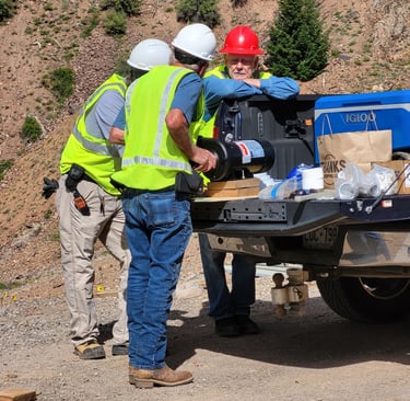 The Avivid team working on the Nelson Tunnel site in CO in 2024.