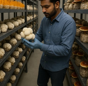 Inspecting medicinal mushrooms