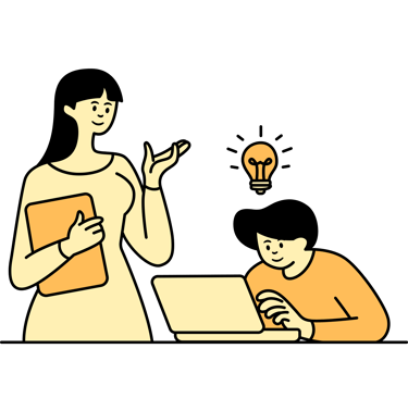 illustration of two people discussing energy