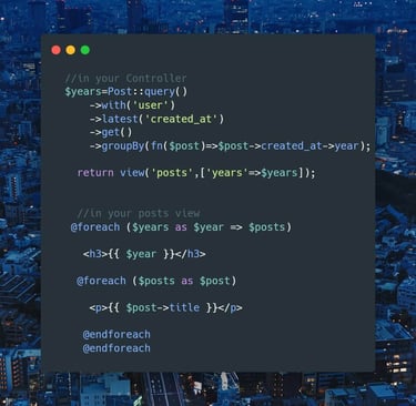 Laravel tip about getting post in order