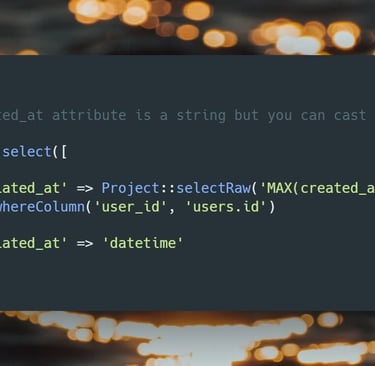 Laravel tip about applying casts directly to your query