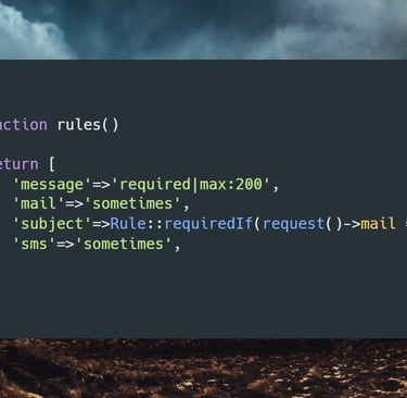 Laravel tip about using rule directly in form request class