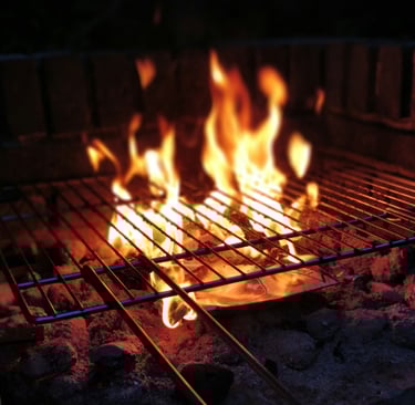 parrilla al fuego