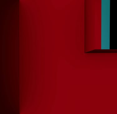 contemporary painting red, black and blue