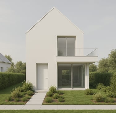 Minimalistisches Einfamilienhaus mit Satteldach