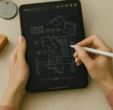 Digitale Grundrissplanung am Tablet