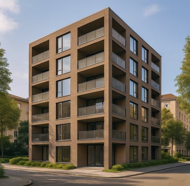 Urbanes Wohnen mit Klinkerfassade