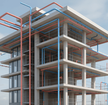 Visualisierung der Haustechnik im modernen Rohbau - BIM