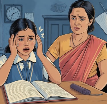 Pinky is crying because of the fear