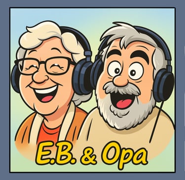 Funny old couple (E.B. And Opa) having a good time sharing the Gospel.