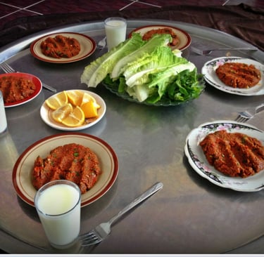 Cig kofte with ayran