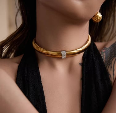 18 k gold plated Demi fine necklaces which are water resistant and hypoallergenic.