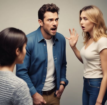 a blurry photo of a person holding a cell phone