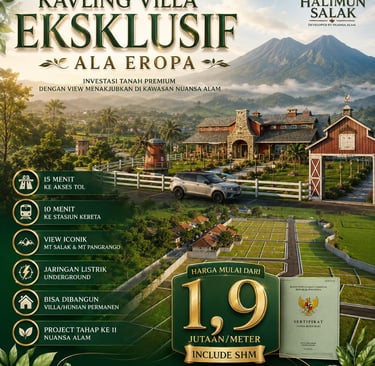 The Halimun Salak Kavling Villa Bogor Selatan brosur