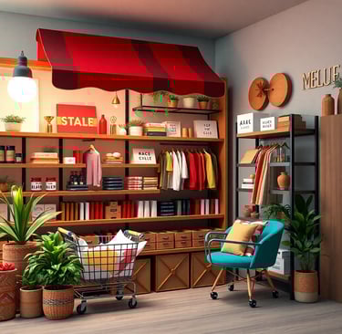 An Image Of a Multi Product Store Showing Lots Of Different Products