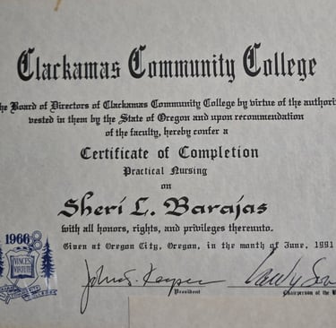 Certificate of completion Practical Nursing