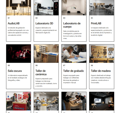 Talleres del Centro Huarte disponibles para uso gratuito