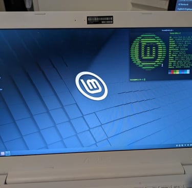 Linux Mint käynnissä ASUS-läppärillä
