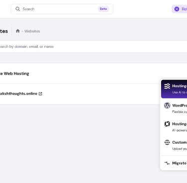Digital marketing freelancer website on hostinger