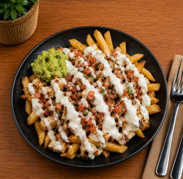 Best Loaded Fries in Kenwick topped with signature sauces and premium ingredients at Bingo Bites.