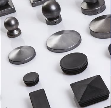 Metaliniai stulpų stogeliai dangteliai