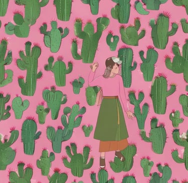 A collection of fashion items is neatly arranged, including a zebra-print top, a cream ribbed sweater, a crocodile pattern clutch bag, a set of gold bangles, a beaded necklace, a shiny black pair of high-heeled sandals, and a vibrant red clutch.