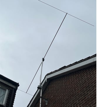 Pro Antennas Dual Beam Pro HF antenna set up on a customers house