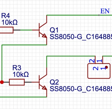Schematic for the ESP32 programming enable circuit