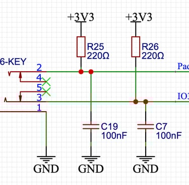 Schematic circuit diagram for the CW trainer key/paddle connector