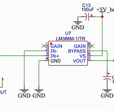 Schematic for ESP CW trainer audio output circuitry