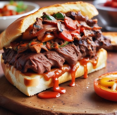 a person holding a plate with a sandwich on it