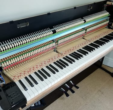 Photo of the inside of a digital piano