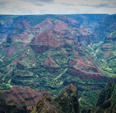 Vue sur le Waimea Canyon à Kauai