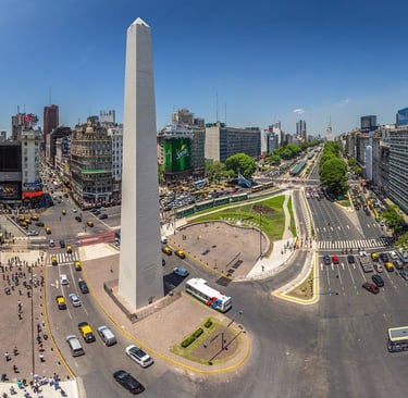 imagen aérea del obelisco 