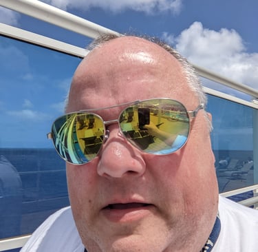 At sea with this handsome guy.