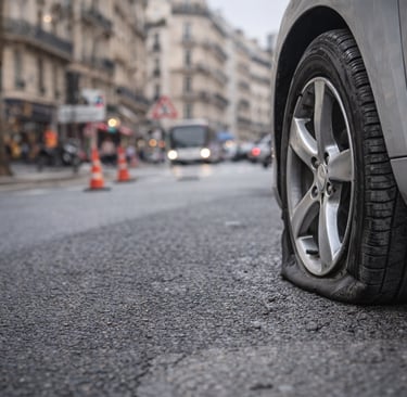 pneu crevé rouler avec un pneu crevé risques dépannage pneu