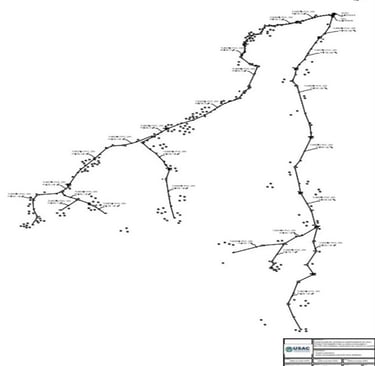 a map of the route 66 of the great smoky mountains